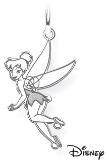 Tinkerbell Pendant, 14K Solid White Gold