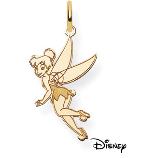 Tinkerbell Pendant, 14K Solid Yellow Gold
