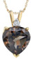 Smoky Quartz Heart Pendant, 14K Yellow Gold