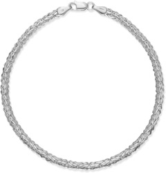 Byzantine Anklet, 14K White Gold