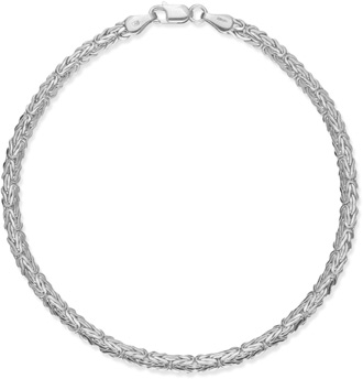 Byzantine Anklet, 14K White Gold