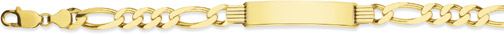 Figaro Link ID Bracelet, 14K Gold (8mm)