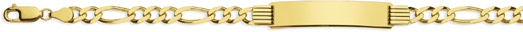 Figaro Link ID Bracelet, 14K Gold (5.5mm)