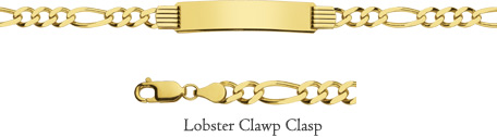 Figaro Link ID Bracelet, 14K Gold (5.5mm)