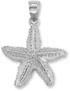 Starfish Pendant in 14K White Gold