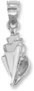 Conch Shell Pendant in 14K White Gold