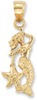 Mermaid Pendant in 14K Yellow Gold
