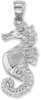 Seahorse Pendant in 14K White Gold