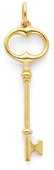 14K Yellow Gold Key Pendant