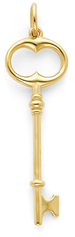 14K Yellow Gold Key Pendant