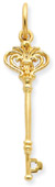 14K Yellow Gold Key Pendant