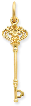 14K Yellow Gold Key Pendant