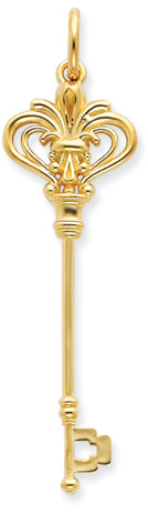 14K Yellow Gold Key Pendant