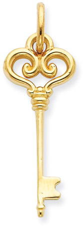 14K Yellow Gold Key Pendant