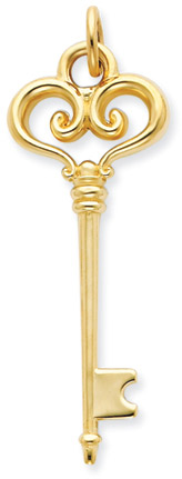 14K Yellow Gold Key Pendant