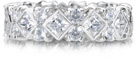 White Princess CZ Band, 14K White Gold
