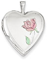 ... locket with enameled rose in 14k white gold  199 00 view jewelry