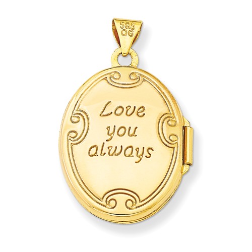 love you always gold locket