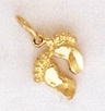 Baby Feet Pendant - 14K Gold