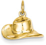 Cowboy Hat Pendant in 14K Gold