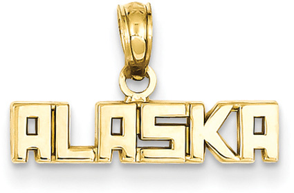 Alaska Jewelry Pendant in 14K Gold
