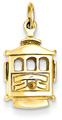 Cable Car Pendant in 14K Gold