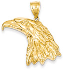Eagle Head Pendant in 14K Gold