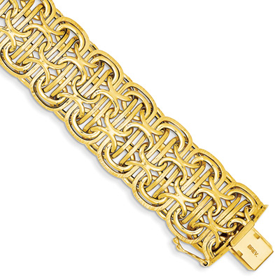 Woven Link Bracelet in 14K Yellow Gold