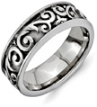 Chisel Titanium Paisley Wedding Band