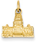 US Capitol Building Pendant, 14K Gold
