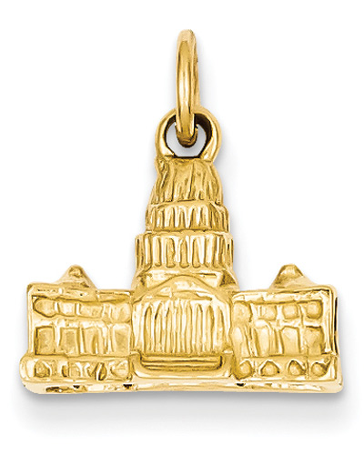 US Capitol Building Pendant, 14K Gold