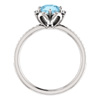 floral inspired aquamarine ring