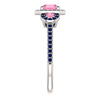 pink sapphire and blue sapphire ring profile