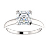 Asscher-Cut Pink Sapphire and Diamond Cluster Ring
