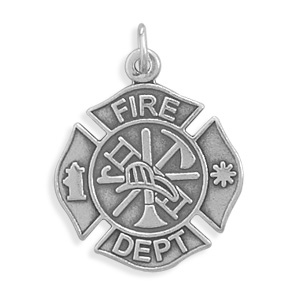 Firefighter Pendant in Sterling Silver
