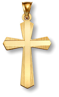 14K Gold Cross - Sword of God