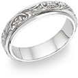 Floral wedding bands for women
