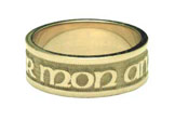 14K Gold Personalized French Style Wedding Band Ring
