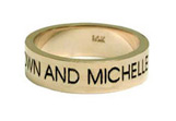 14K Gold Personalized Wedding Band Ring