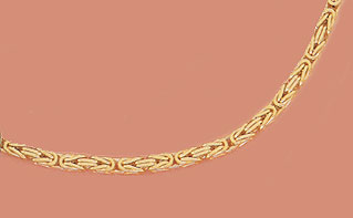 14K Gold 4mm Byzantine Chain