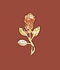 14K Gold Rose Pendant