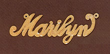 14K Gold Custom Name Pendant - Marilyn Design