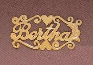 Custom Name Pendant - Bertha Design