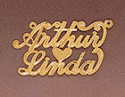 Custom Name Pendant - Arthur Loves Linda Design