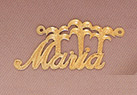 Custom Name Pendant with Palms Design