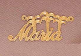 Custom Name Pendant with Palms Design