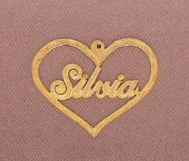 Custom Name Heart Pendant