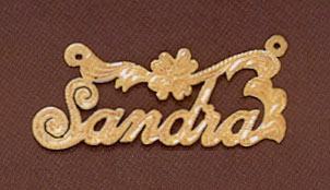 Custom Name Pendant - Sandra Design