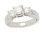 Three Stone 1/2 Carat Diamond Ring