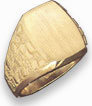 14K Gold Mens Engraveable Nugget Design Ring